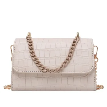 

Stone Pattern PU Leather Crossbody Bags for Women New Summer Chain Female Shoulder Messenger Bags Candy Color Ladies' Flap Bags