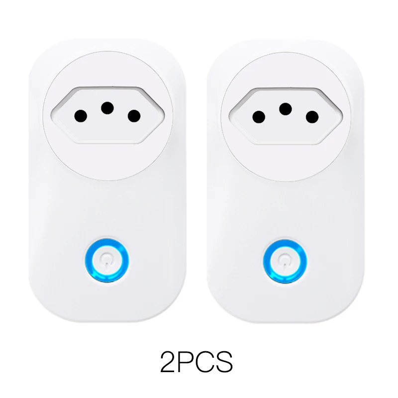 2PCS FrankEver 16A Смарт Бразилия разъем питания монитор Wi-Fi розетка Голосовое управление работа с Alexa Google Home - Цвет: 2PCS