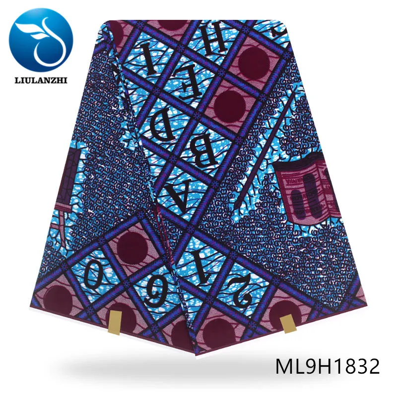 ML9H1832 LIULANZHI(6yards/lot) ankara wax fabrics veritable wax fabric New arrival african wax printing fabrics ML9H1820-ML9H1833 - Цвет: ML9H1832