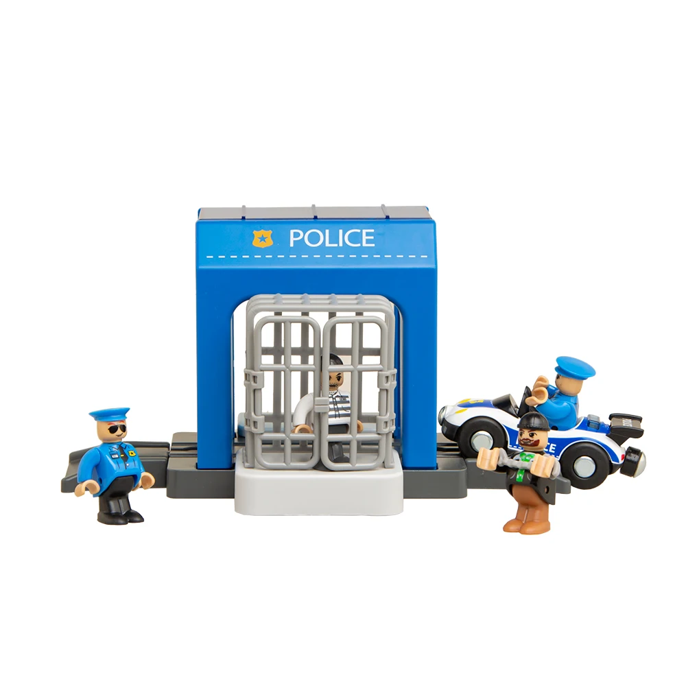 Simulation car wash Compatible Brand Wooden Train Track Railway Building Block Set Toys for Kids 8