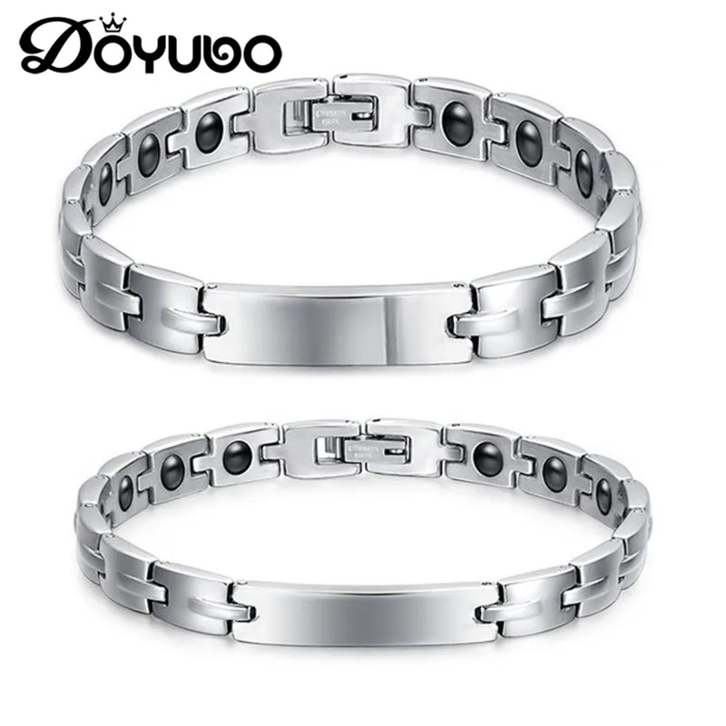 DOYUBO браслеты для влюбленных в Корейском стиле из нержавеющей стали для женщин и мужчин, браслеты в стиле хип-хоп и панк, ювелирные изделия для пар, новые аксессуары DD093
