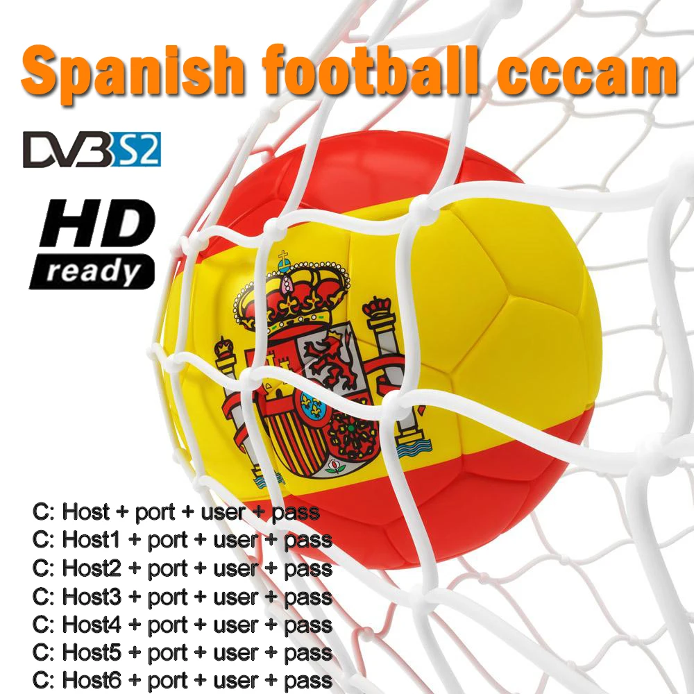 

Cccam server 1 year 7lines spain Italy support Satellite TV Receiver DVB-S2 Valid europe 7 clines for freesat V7S HD DVB-S2