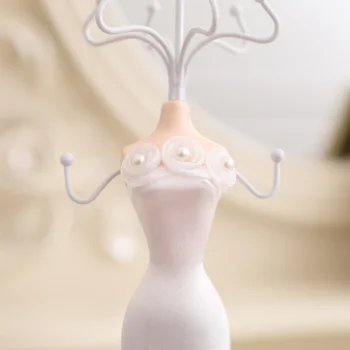 

Jewelry Hanging Holder White Evening Dress Jewelry Display Stand Women Gift
