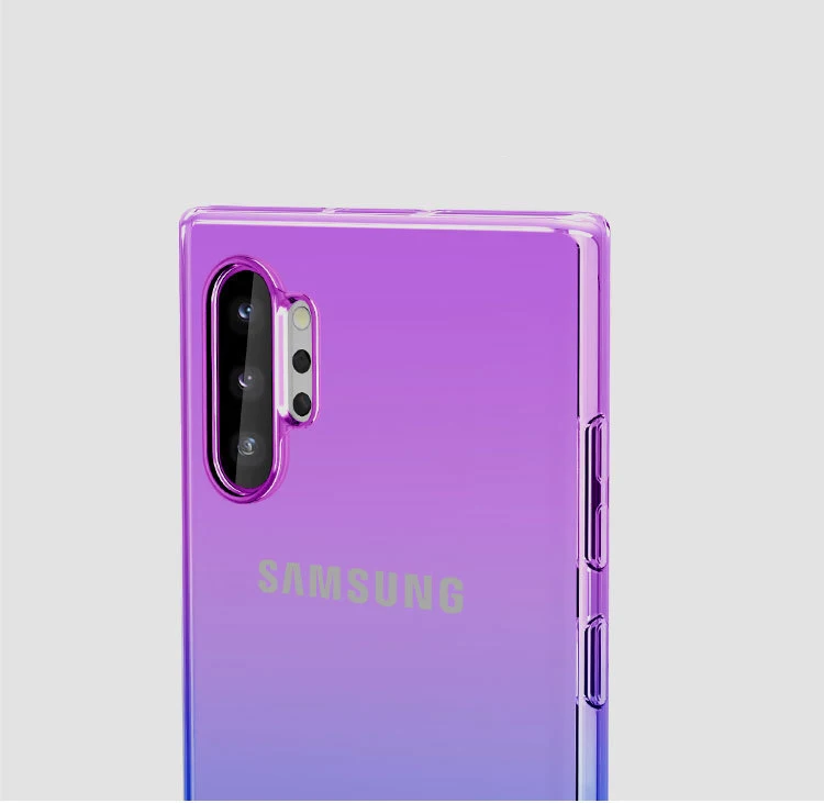100 шт. Градиент красочный мягкий чехол из tpu для samsung S10 E 5G S9 S8 Plus Note 10 10+ 9 8 J4 J2 A2 Core ультратонкая Защитная крышка
