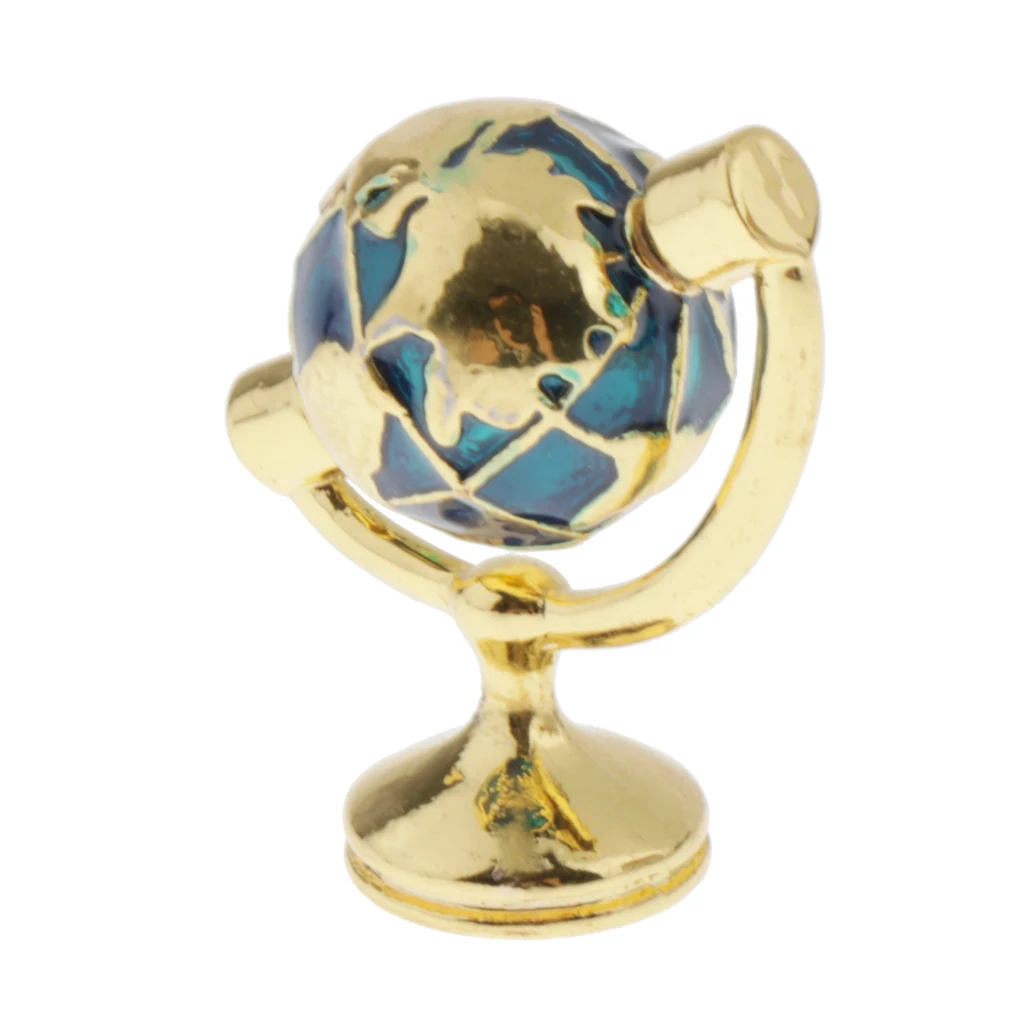 1/12 Dolls House Miniatures Simulation Globe Of The World With Stand Model