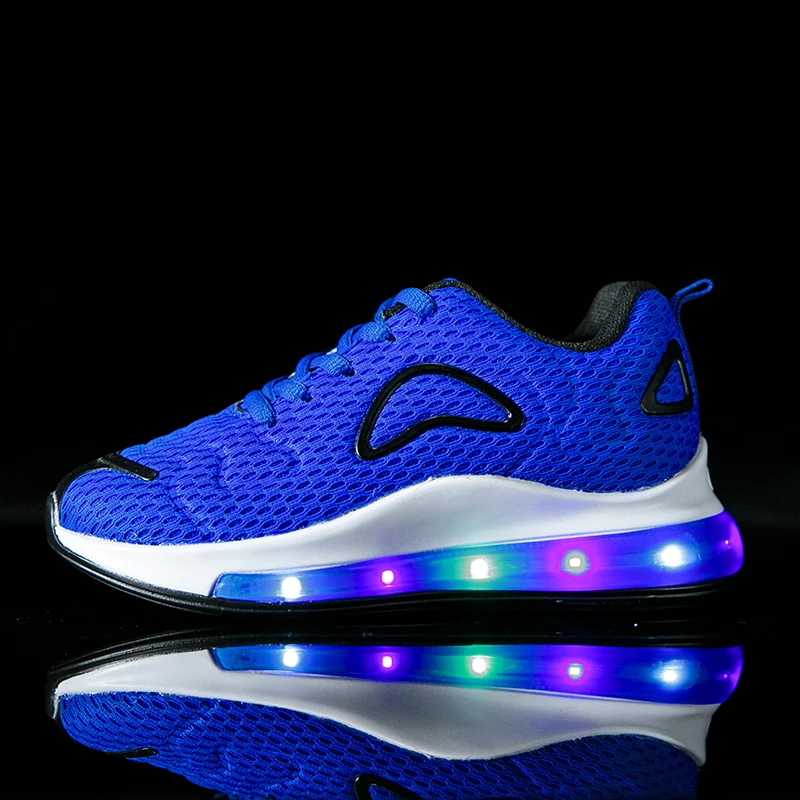 Zapatillas de deporte con LED para niños, zapatos deportivos luminosos cómodos con cojín de aire, para correr, Tenis para chicos y niñas - Madre y niños