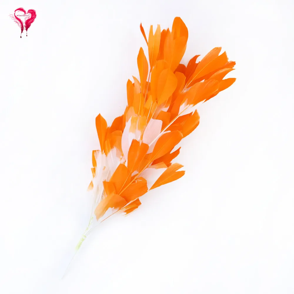 Перо цветок свадебные декоративные аксессуары для вечеринок длина 7-10 дюймов Шлейфы для рукоделия 1 упаковка - Цвет: Оранжевый