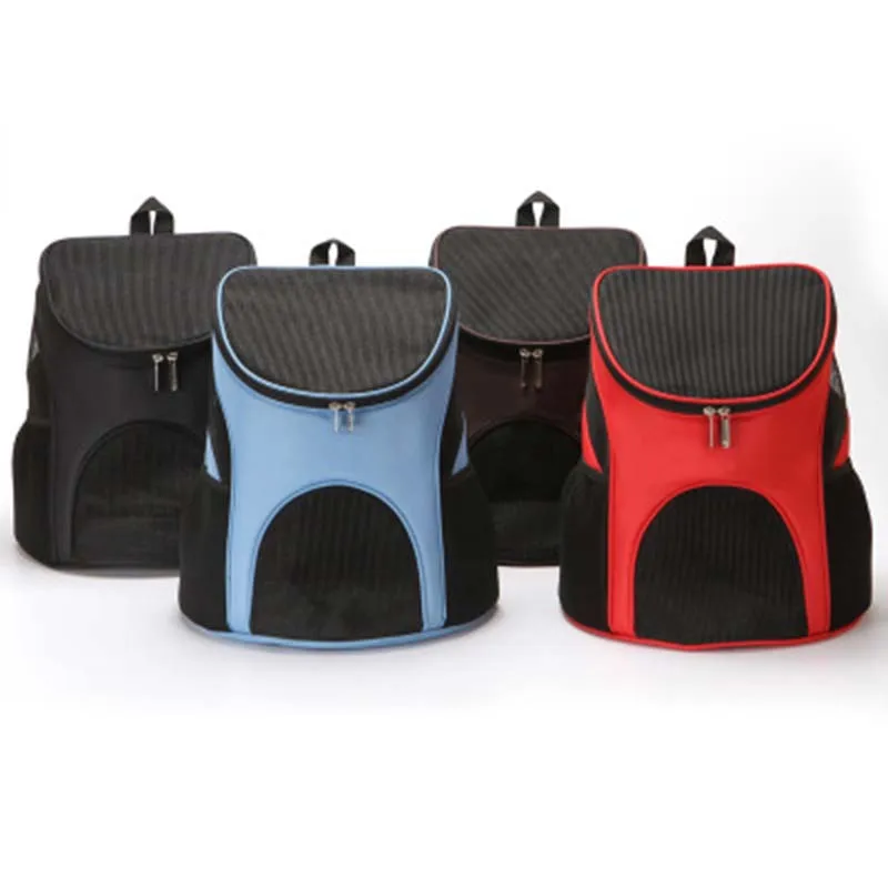 Transporte de mascotas portátil mochila para perro y gato perro bolsa de viaje al aire libre perro pequeño gato Chihuahua cremallera de malla de mochila transpirable Paquete de 1PC
