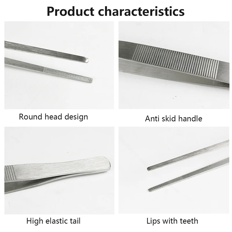 Хит продаж 2 шт. качественный Пинцет из нержавеющей стали набор антистатических