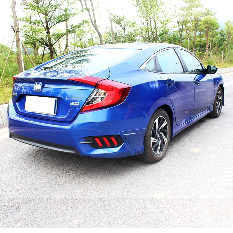 Для Honda Civic 10th- ABS автомобильный передний и задний бампер для губ диффузоры рассеиватели Canard аксессуары для стайлинга автомобилей 4 шт
