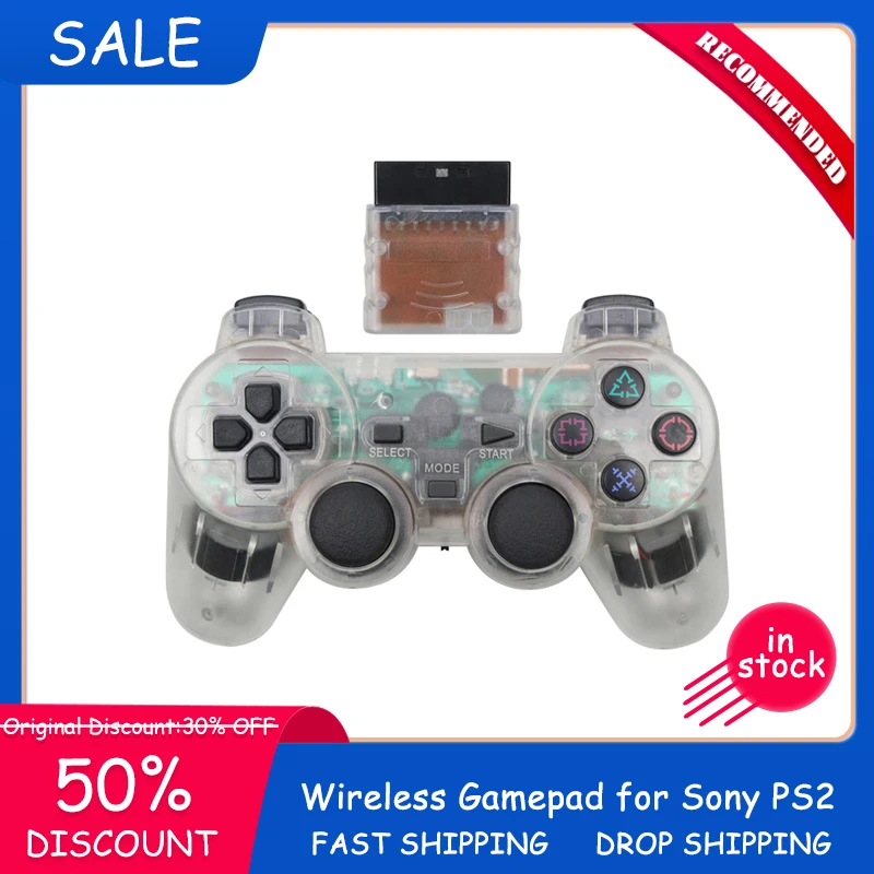 New Wireless for Sony Controller for 2 Console Joystick Double Vibration Shock Joypad Wireless Controle - AliExpress