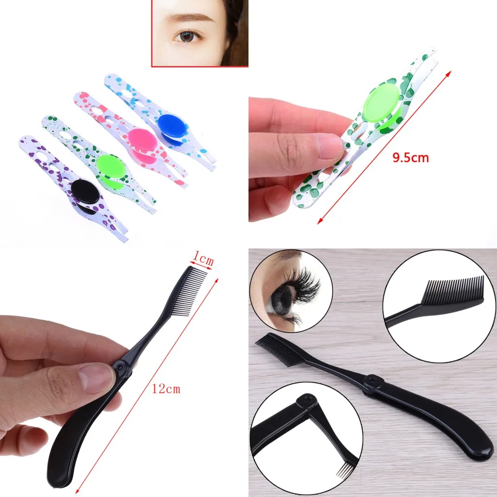 4 стиля косметический спонж Мягкий очищающий спонж для удаления волос на лице пинцет для бровей инструменты для макияжа лица для женщин и девочек