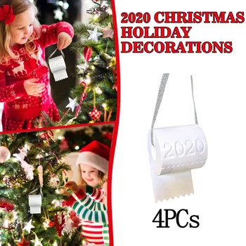 

Christmas Tree Hanging Toilet Paper Crisis Ornament Decor 2020 Funny Gift Home Merry Christmas Ornament Navidad Xmas Gifts#30