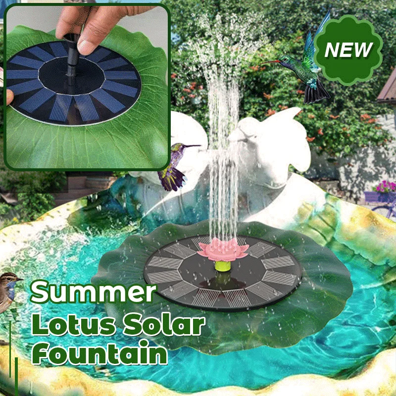 Floating Solar Fountain Garden Waterfall Pool With Solar-Battery 2.5W Panel Kit Heads Decor Dropshipping | Дом и сад