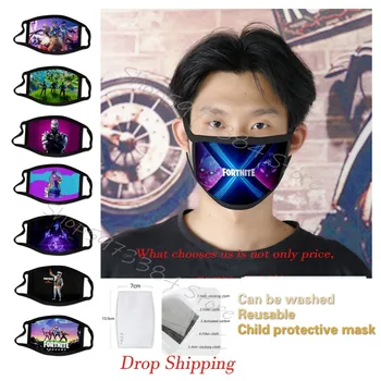

Fortniteed Reusable Washable Cotton Adult Mask PM2.5 Anti-Dust Face Mask Unisex Replaceable Protecti Filter Mask Cycling Masks