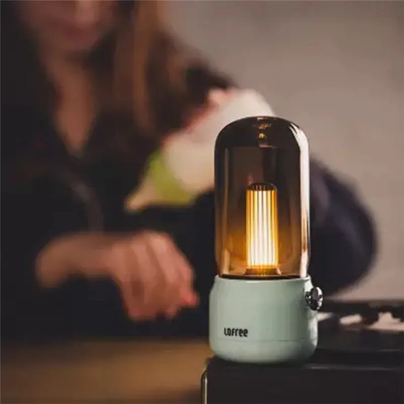 blue Xiaomi Mijia Lofree CANDLY Ретро светильник зарядка через usb/Подставка для зарядки двух светильник режимов теплый как никогда теплые окружающие ощущения - Цвет абажура: blue