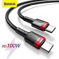 Baseus-Cable USB tipo C de carga rápida, Cable de 5A, 60W/100W, PD, 4,0, para Samsung, Xiaomi, Redmi Note 10 Pro, Macbook