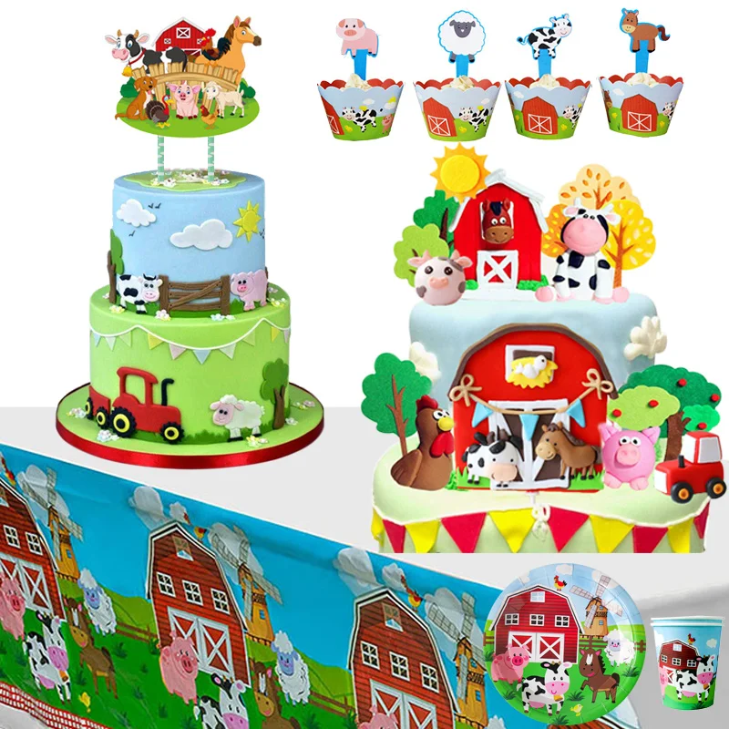 Cake Decoration Tooling Farm Animal Cutter Mold Cookie Fondant Silicone Mould Cow Sheep Tractor Cloudy Sun Flower Cupcake Dies | Дом и сад