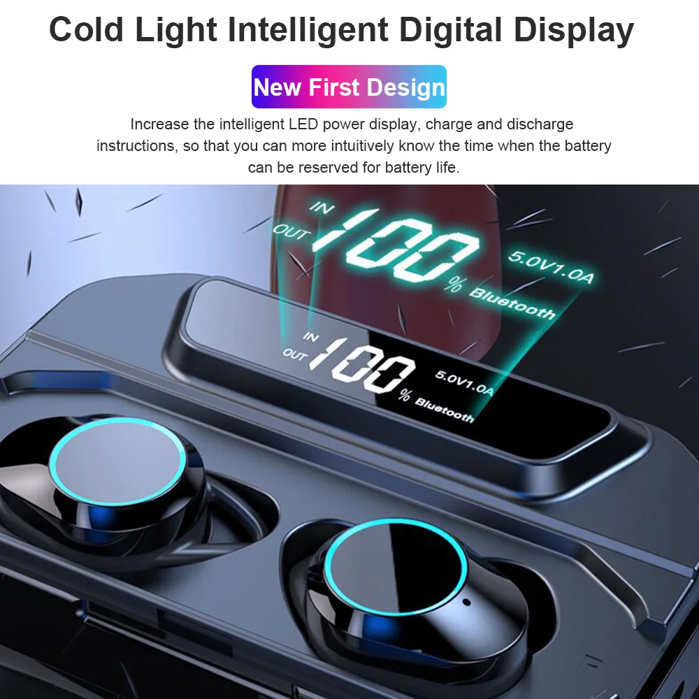 G02 TWS 9D Bluetooth 5 0 стерео Беспроводная гарнитура для наушников с микрофоном IPX7