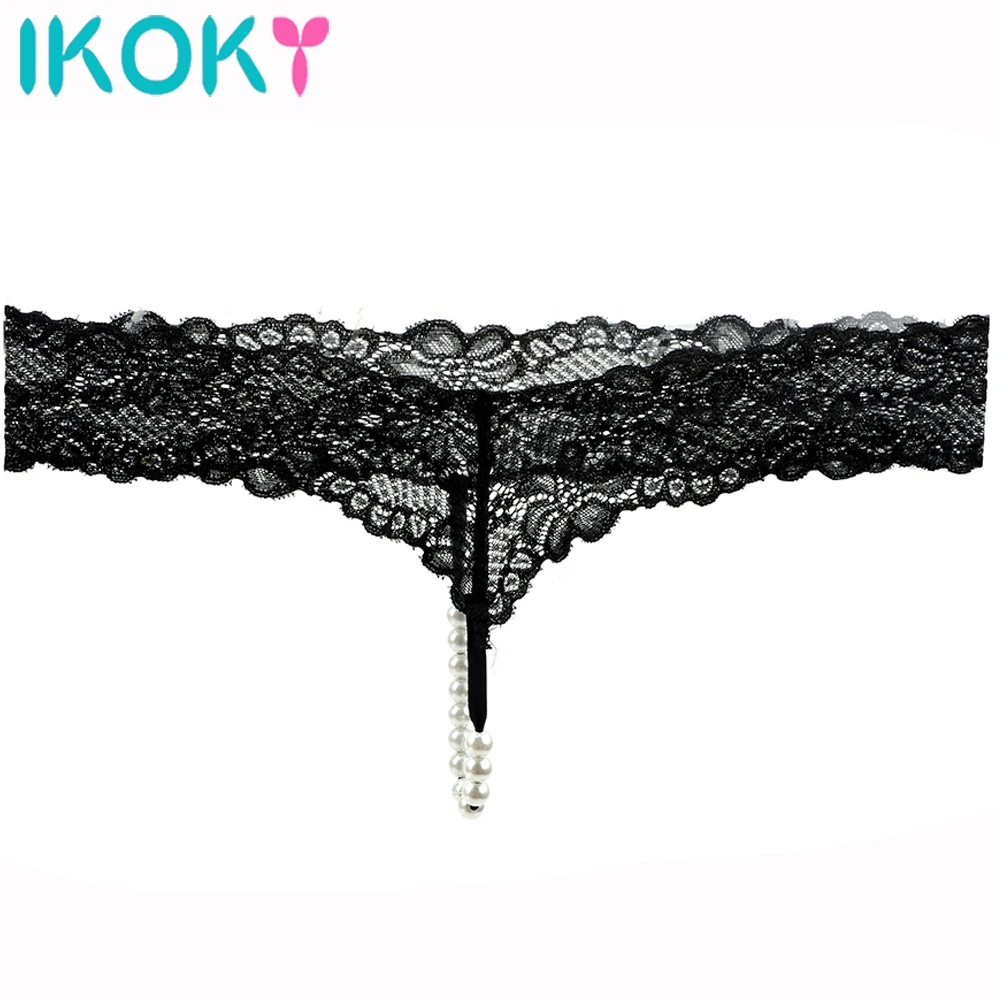 

Pearl Sexy Panties Women Sexy Lingerie Lace Transparent Transparent Babydoll Chemise Hollow Out T-back Female Exotic Apparel