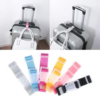 

1PC Portable Suitcase Bag Belt Luggage Straps Anti-lost Adjustable Buckle Lock Hooks Fixing Strap Baggage Tie Down Belts