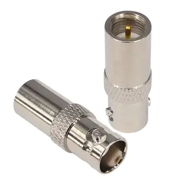 

10 Pieces Nickel Plated FME Male to BNC Female Straight Connector RF Coax Adapter