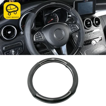 

CarManGo for Mercedes Benz C Class W205 GLC 2016-2019 Auto Car Steering Wheel Cover Leather Cover Interior Accessories