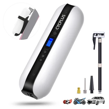

CYCPLUS Air Bicycle Pump High Pressure Mini Bike Accessories Cycling Electric air Inflator Portable 150PSI Pump for Car tyre