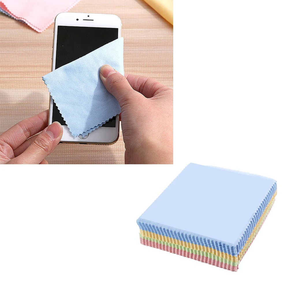 

10Pcs Microfibre Cleaning Cloth for Spectacles, Sunglasses, Camera Lens,CD's, DVD's, PDA's, Computer Screens 14cmx14cm