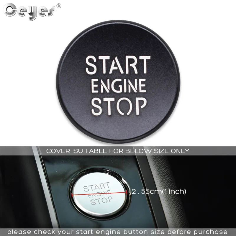 Black Button Cover Ceyes дополнительная наклейка для автомобиля для Audi B8 A6L A4 A5 A6 A7 Q3 Q7 Q5 8R C7 авто двигатель кнопка запуска и остановки кольца Чехол для укладки волос - Название цвета: Black Button Cover