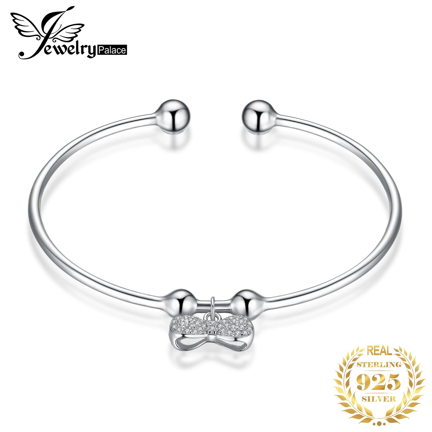 

JPalace Crown Bowknot Charm bracelet 925 Sterling Silver Bangle Bracelet Bracelets For Women Silver 925 Jewelry Making Organizer