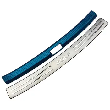

stainless steel Rear Bumper Protector Sill Trunk Tread Plate Trim Car styling for Volkswagen Golf 7 2014-2017