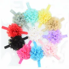 Европейский и американский стиль 10 см бронзовая шифоновая лента для волос яркая поверхность эластичная Детская повязка на голову 26 цветов