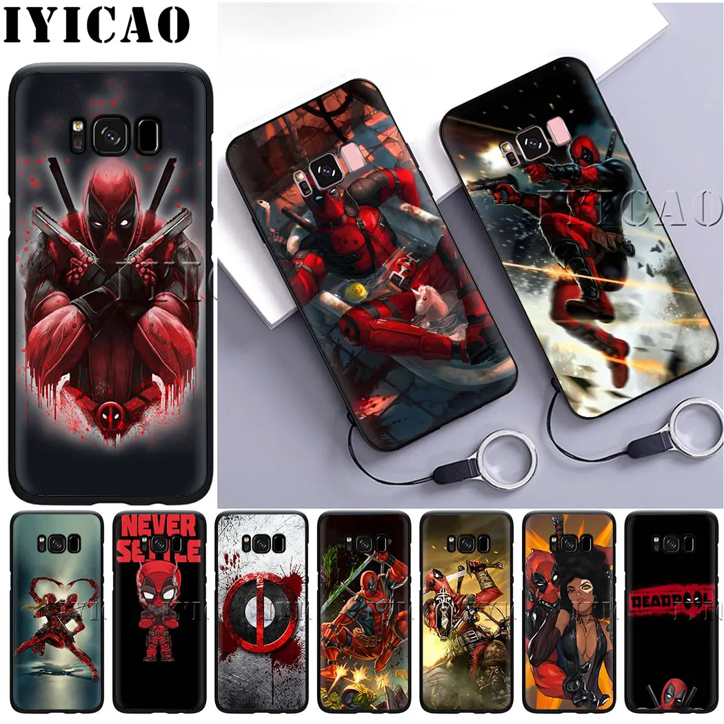 Мягкий силиконовый чехол IYICAO Deadpool для телефона samsung A3 A5 A6 Plus A7 A8 A9 J6 | Мобильные