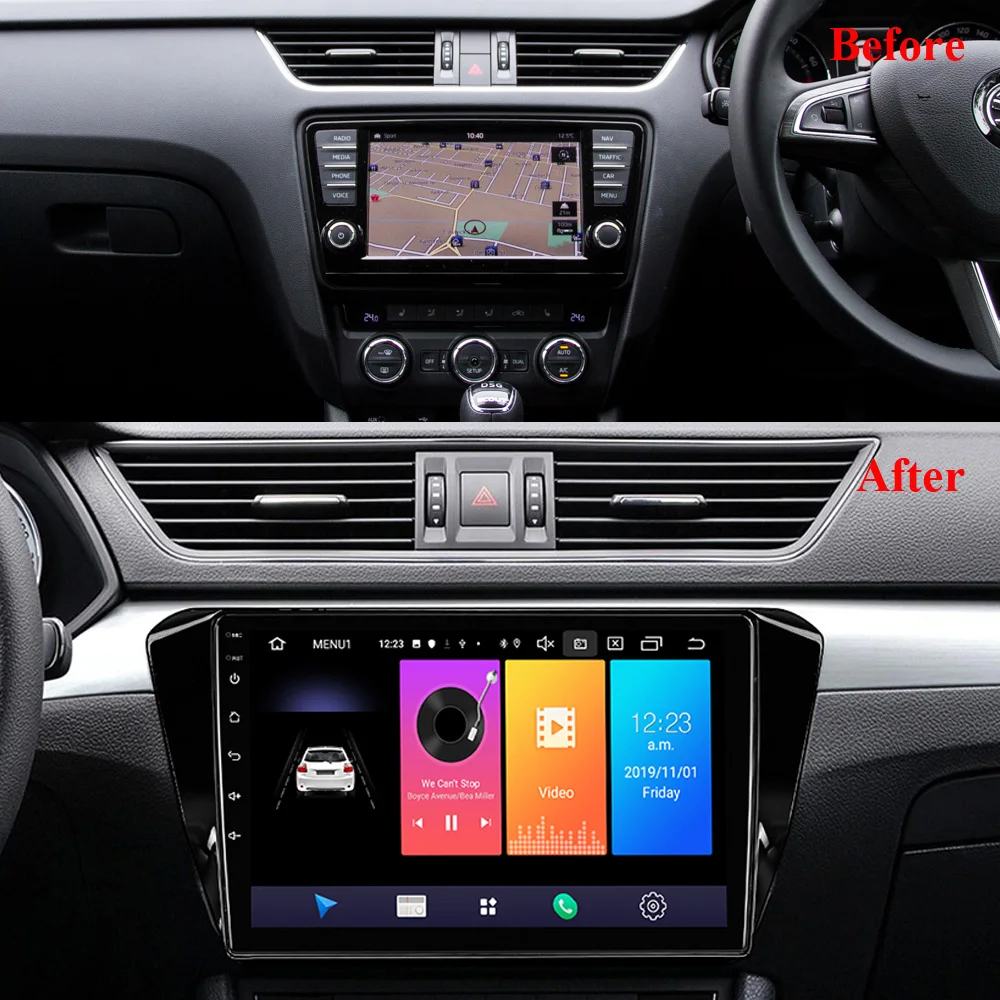 10 1 дюймов 2 Din автомобильный стерео для Skoda Superb 2016 2019 Android RDS DSP мультимедийный плеер