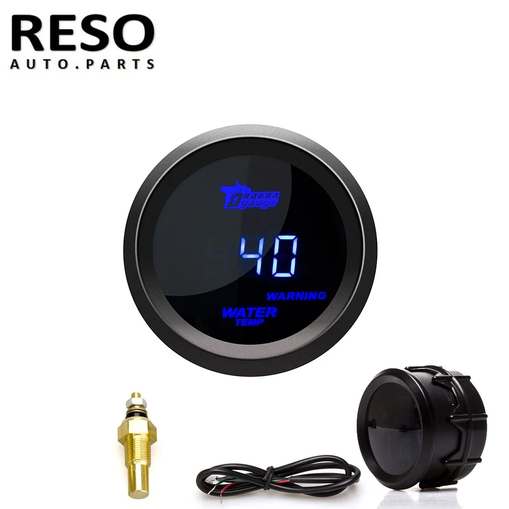 

RESO--2 "52 мм Датчик температуры воды синий цифровой светодиодный Автомобильный Универсальный автоматический измеритель температуры