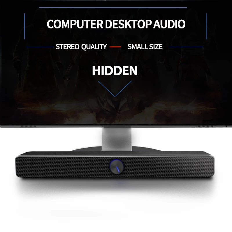 

Usb Speaker for Computer Wired and Wireless Bluetooth Powerful Speaker Bar Stereo Subwoofer Bass for PC Laptop Phone Tablet MP3