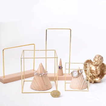 

Minimalist Metal Jewelry Rack Geometric Earring Necklace Display Storage Rack Ring Bracelet Organizer Home Desktop Organization
