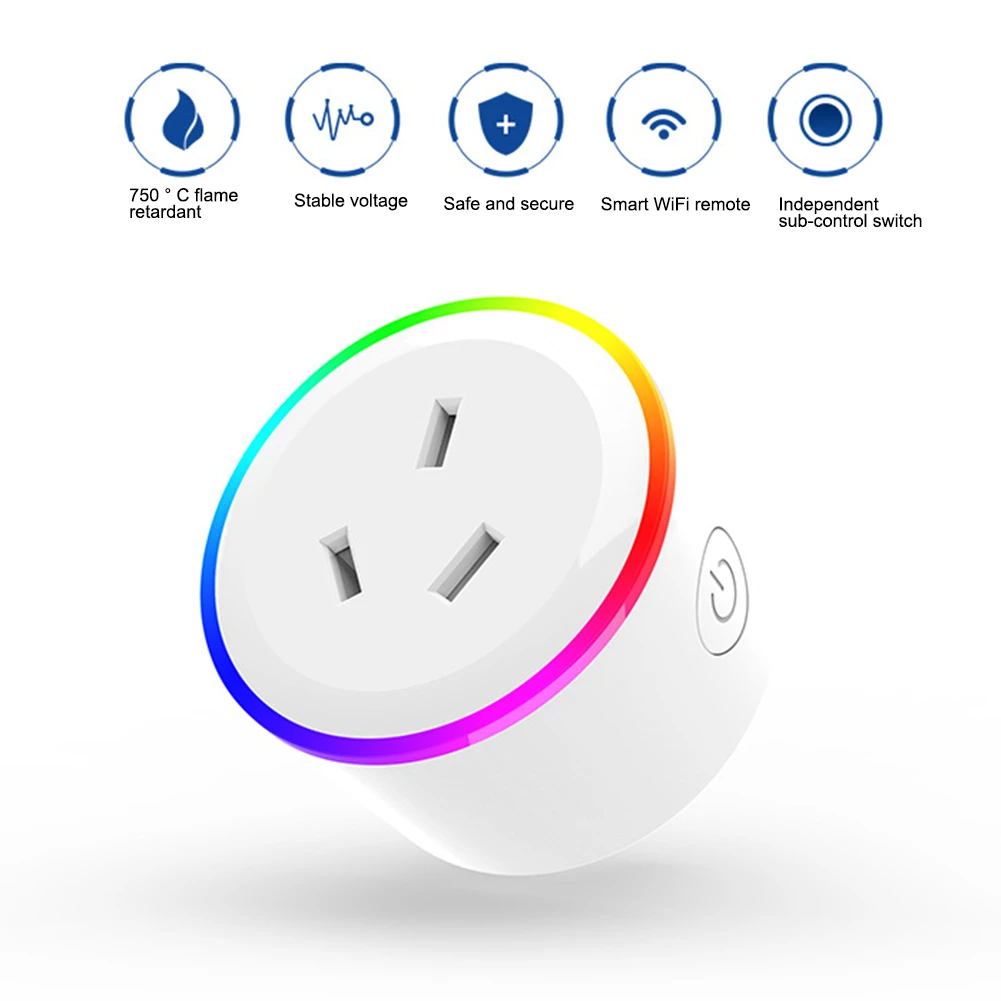 New AU Plug WiFi Smart Plug  Remote Control Timer Outlet Power Plug  XS-A18 Smart LED light Socket for Phone App
