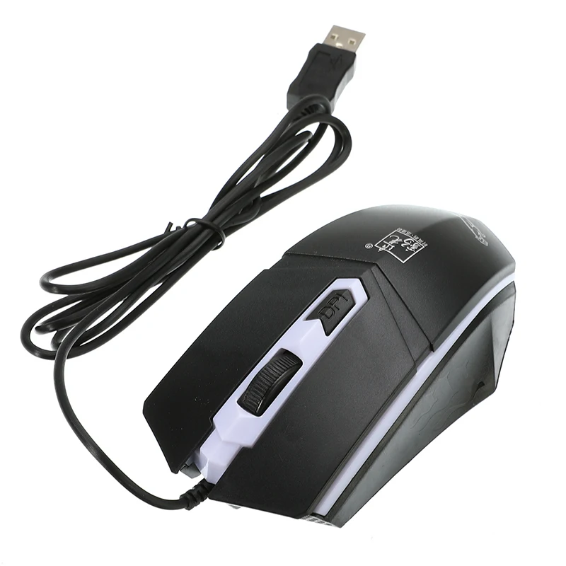Регулируемый светодиодный Радужный цвет подсветка игровой геймер USB Проводная клавиатура и мышь комплект механическая клавиатура