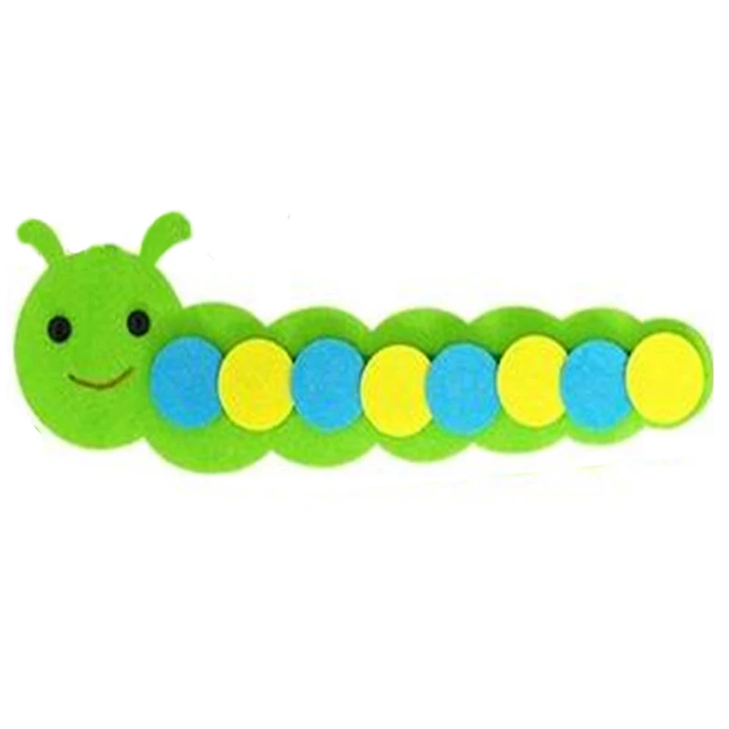 Учебное руководство для детского сада DIY плетение ткани детские развивающие Игрушки для раннего обучения Монтессори учебные материалы Математические Игрушки - Цвет: Blue Caterpillar