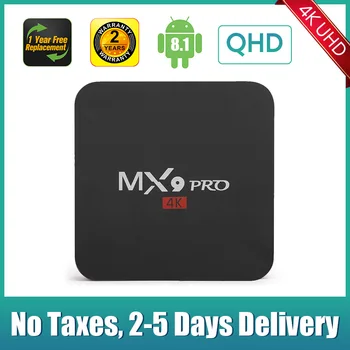 

MX9Pro Smart TV Box Android 8.1 TV Box QHD 1GB RAM 8GB ROM 4K Media Player 2.4G Wifi 100M LAN MX9 Pro Set Top Box