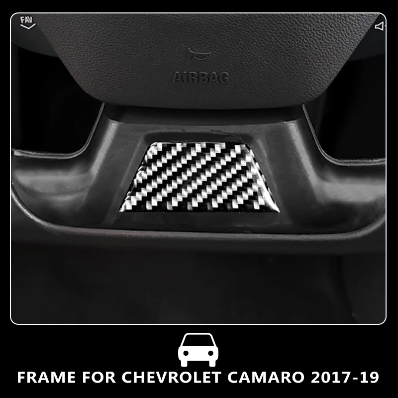 Наклейка на руль из натурального углеродного волокна для Chevrolet Camaro 2017 2018 2019 чехлы