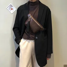 Женская поясная сумка из искусственной кожи, модная поясная сумка, женская сумка для телефона, повседневная черная нагрудная сумка, рюкзак на плечо для девочек