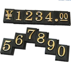 Soporte de señal de Metal dorado, estantería de supermercado, precio, código de grano, Cubo de joyería, tablero de señal de Hong Kong