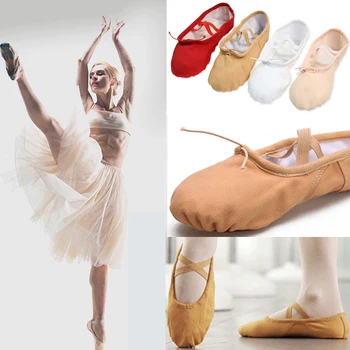 

Women's Sandals 1 Pair Dance Shoes Cotton Canvas Soft Ballet Dance Yoga Sneakers Children Girls Women Slippers Sports Neutral