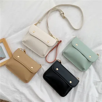 

Bag female 2020 new crossbody shoulder bag simple solid color wild retro female bag crossbody bag hand bag