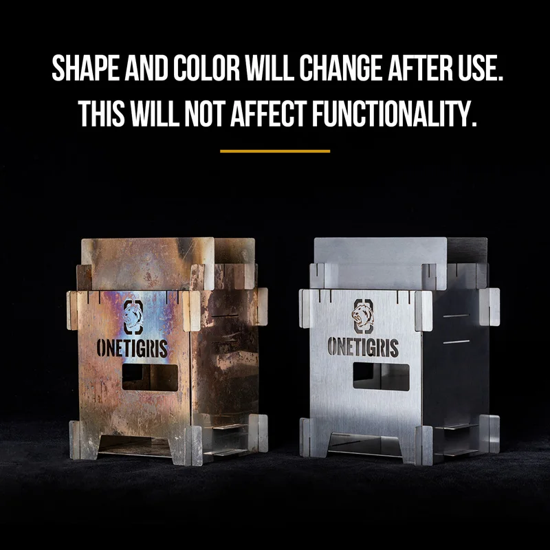 Onetigris-薪ストーブ,ポータブル,ステンレス鋼,キャンプ,ピクニック