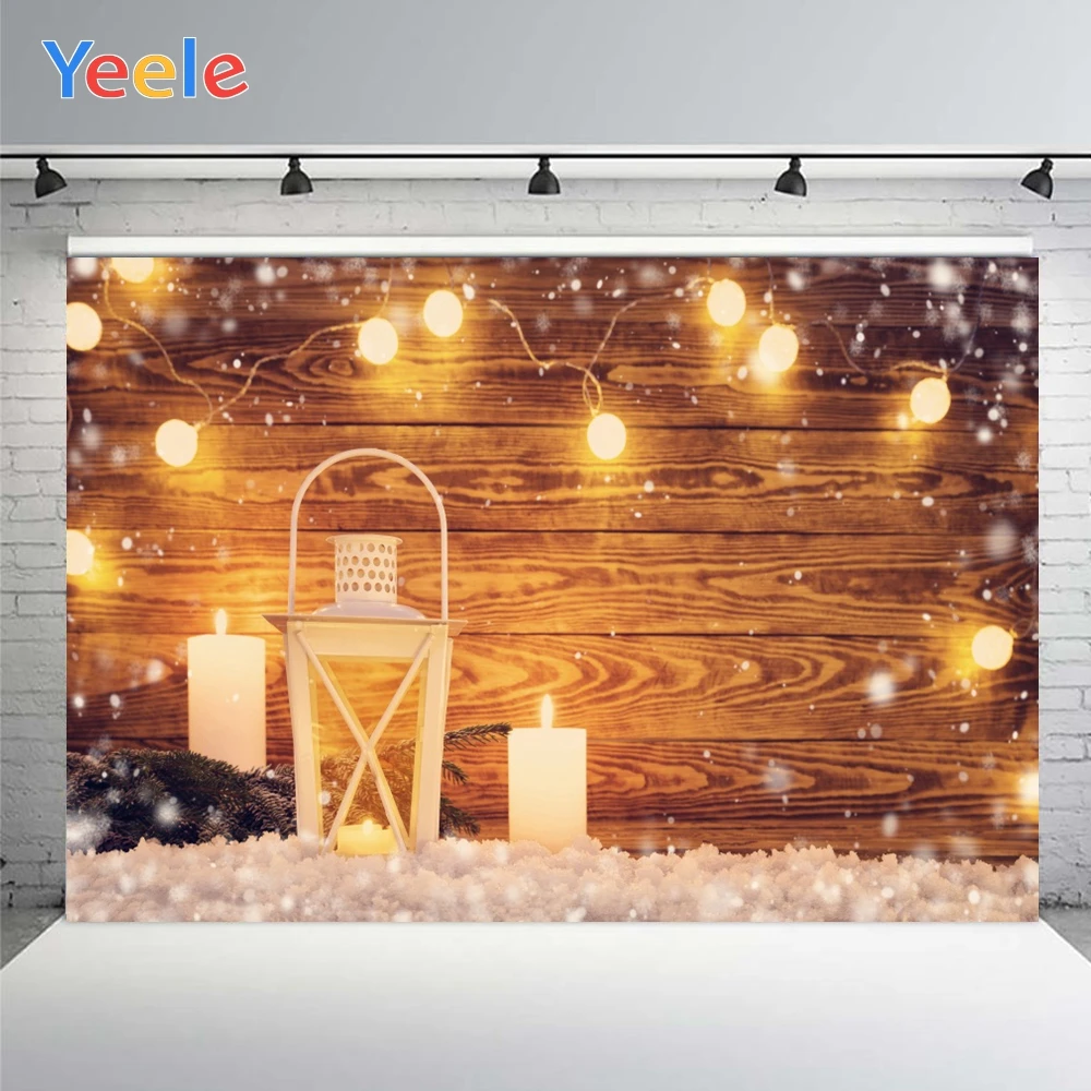 

Yeele Christmas Photo Background Photophone Photography Candles And Light Backdrops Studio Shoots for Decoration Customized Size
