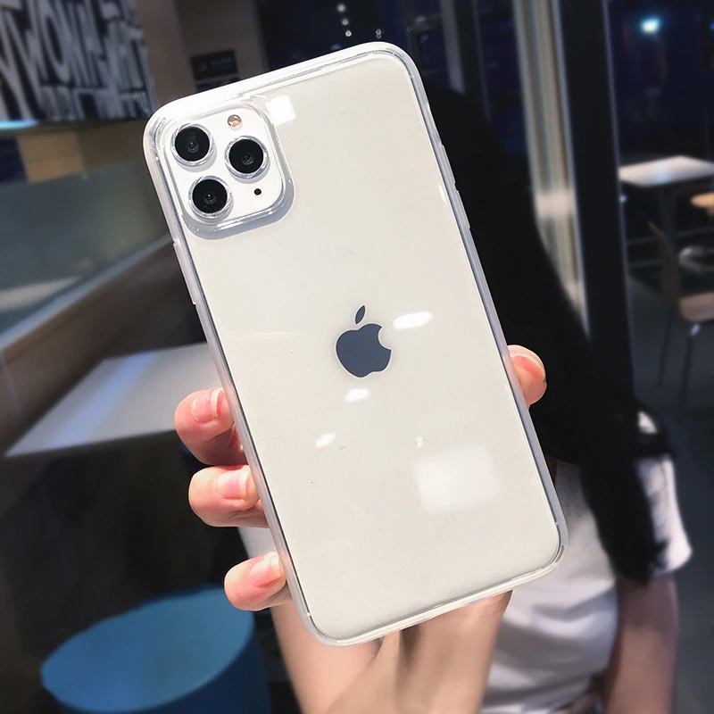 Прозрачный ударопрочный чехол LOVECOM для iPhone 12 Mini 11 Pro Max XR X XS 7 8 Plus Мягкий